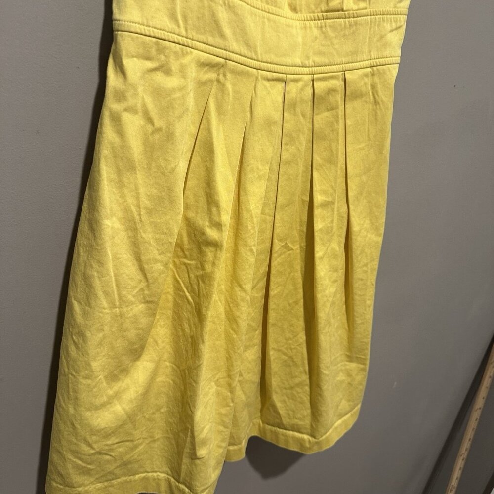 A Byer Dress Womens Size 3 Yellow Tennis Style Belt Ties in Back Midi - Picture 3 of 11